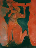 Nocturne (A Meeting), 1997, acrylic on paper, 66 x 50 cms